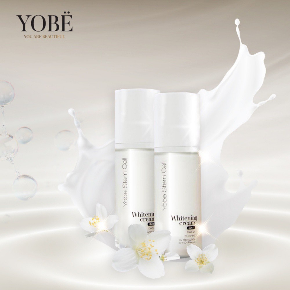 Kem trang điểm trắng da 😍CHÍNH HÃNG 😍 YOBE 3 trong 1 chống nắng dưỡng trắng nâng tông da | BigBuy360 - bigbuy360.vn