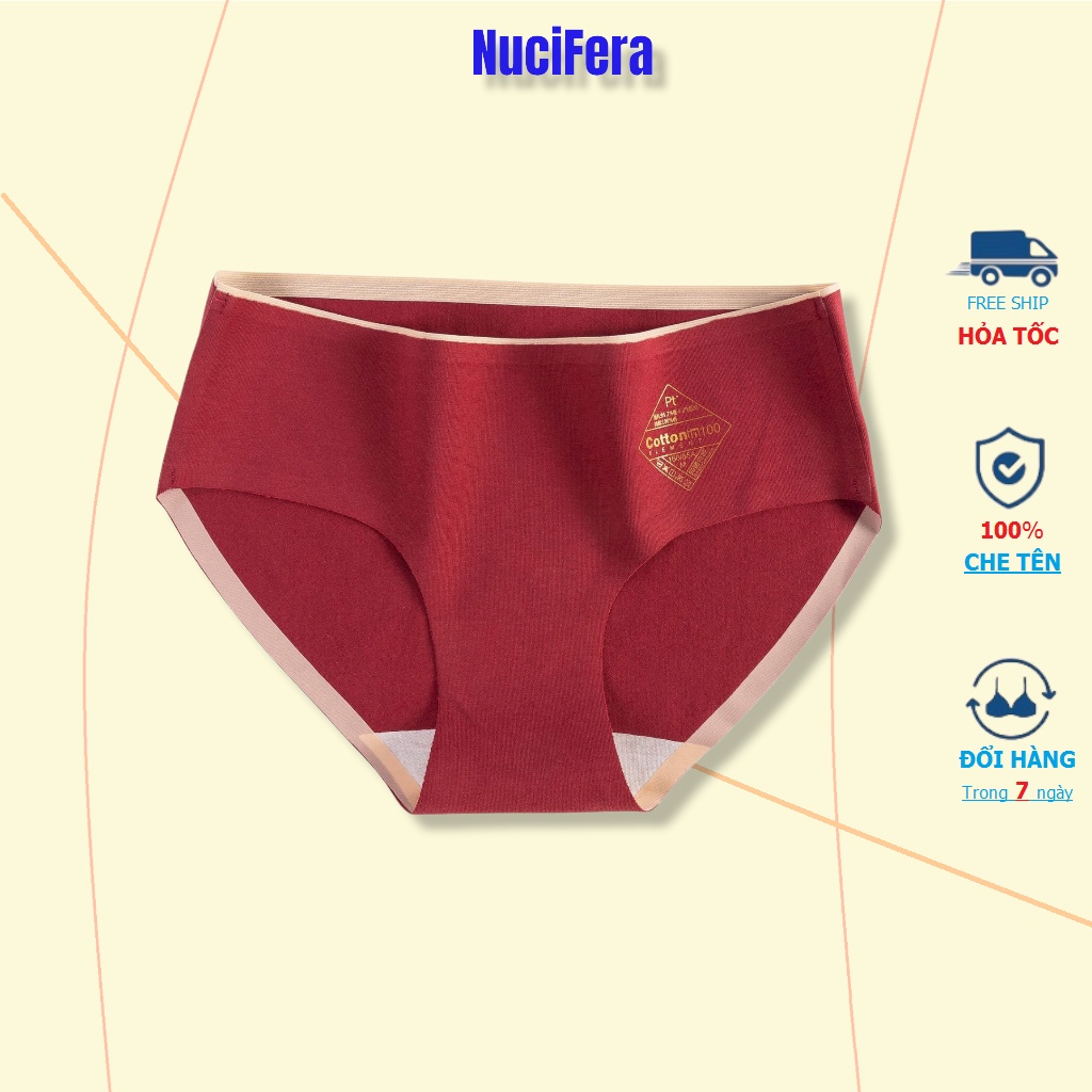 Quần lót nữ cotton kháng khuẩn liền mảnh Element không viền NuciFera QLN50
