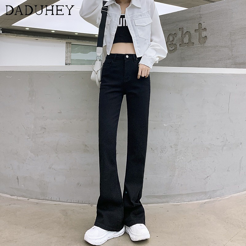 Quần dài daduhey ống loe rộng dáng ôm vừa vặn eo cao phiên bản Hàn Quốc thời trang thanh lịch mới cho nữ