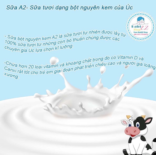 [4/2022] Sữa A2 nguyên kem cho bé của Úc