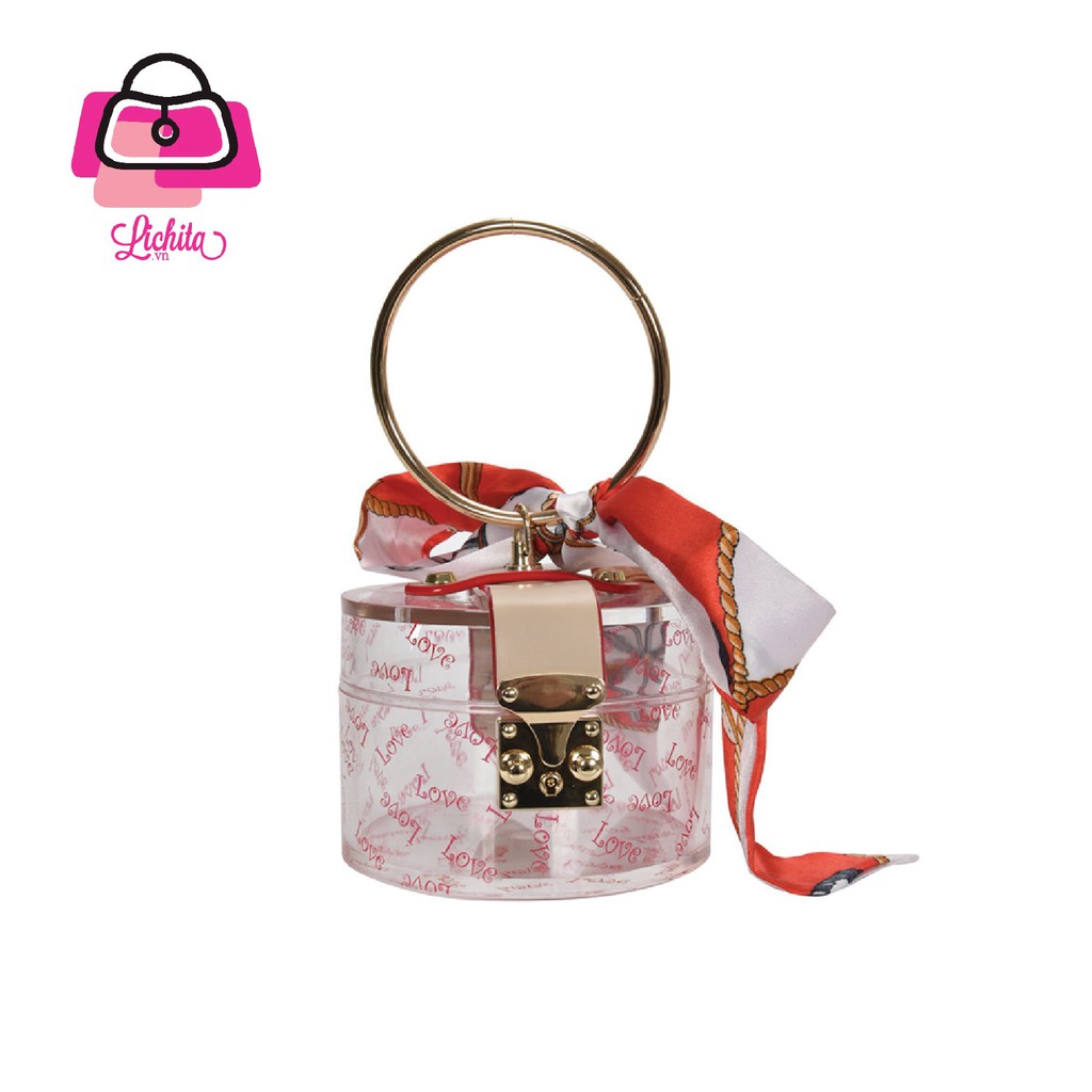 [Hot trend] Túi Cốp Trong Suốt Quấn Khăn Thời Trang Phong Cách Hàn Quốc Trẻ Trung Đáng Yêu Hàng Xịn TKT01
