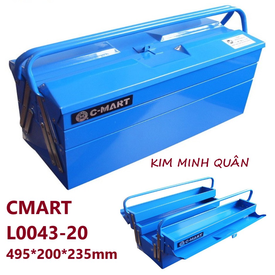 Thùng Công Cụ Thép 3 Tầng Cao Cấp 495*200*235mm L0043-20 CMART