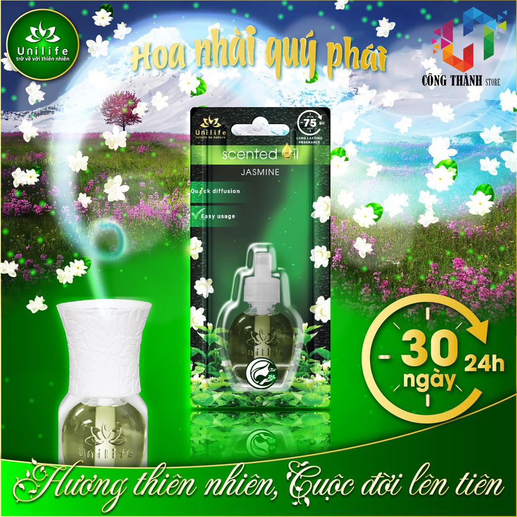 Tinh dầu Hoa Nhài nguyên chất ❄chai 30ml❄ tinh dầu thiên nhiên nguyên chất hương Hoa Nhài Unilife - CHÍNH HÃNG