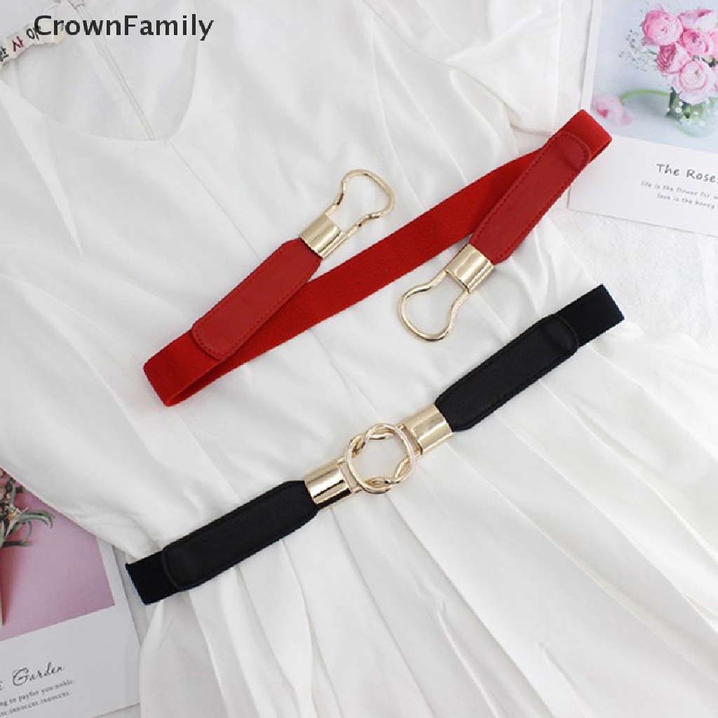 Thắt Lưng Mỏng Co Giãn Có Khóa Kim Loại Thời Trang Cho Nữ