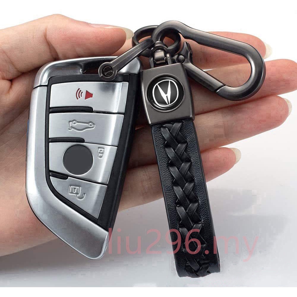 MỚI Da Cừu Mềm Thời Trang Da Hợp Kim Chìa Khóa Xe Kim Loại Logo Móc Khóa Chìa Khóa Fob Cho Acura