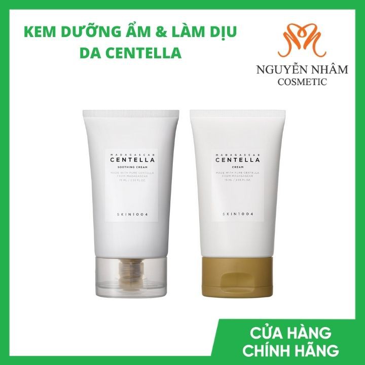 Kem Dưỡng Da Rau Má Dưỡng Ẩm và Làm Dịu Da Mụn, Da Khô Skin1004 Madagascar Centella 75ml