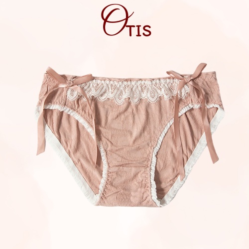 Quần Lót Cotton Phối Ren Nhún Bèo Co Dãn Thoải Mái Xinh Xắn Cho Nữ OTIS - 1688