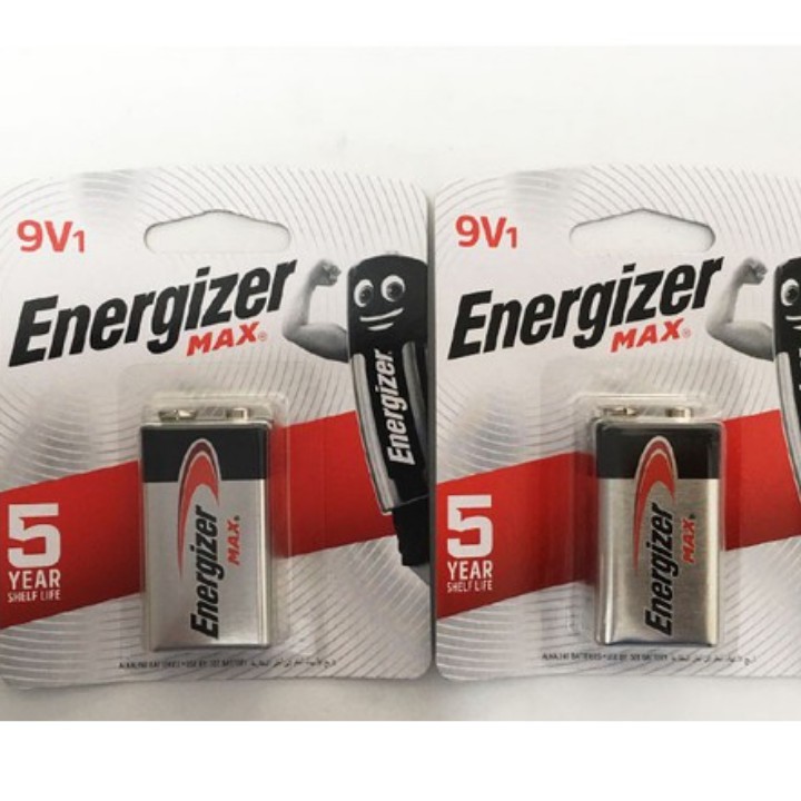 (combo 5 viên) pin 9V Energizer alkaline Max 522 BP1