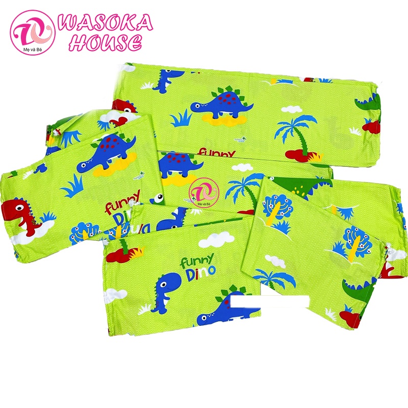 Vỏ gối ôm trẻ em vải cotton Thắng Lợi nhiều họa tiết hoạt hình thân thiện gần gũi với bé