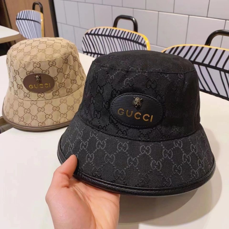 Nón Tai Bèo Gucci Vải Lụa Thêu Hình Đầu Hổ Cá Tính Cho Cặp Đôi