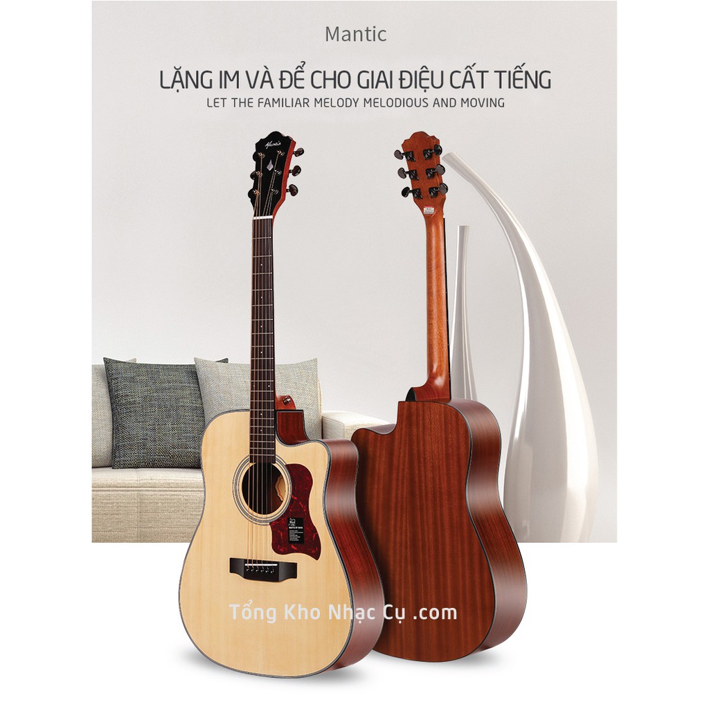 Đàn Guitar Acoustic Mantic AG370C(tặng full phụ kiện + bảo hành 1 năm)