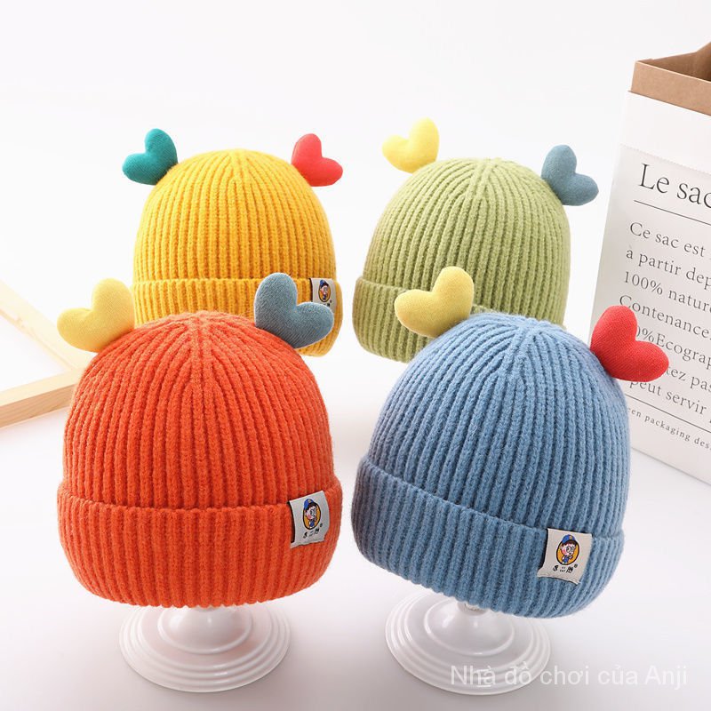 For Baby Sweater Knitwear Autumn And Winter Cute Princess Warm Winter Children Thick Baby Girl Woolen Hat