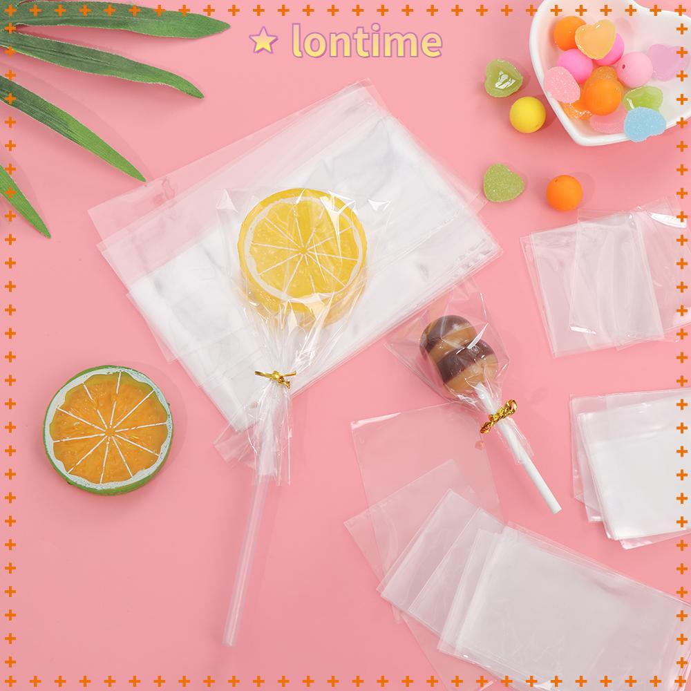 Bộ 100 túi đựng bánh kẹo mút bằng nhựa trong suốt đa năng tiện lợi