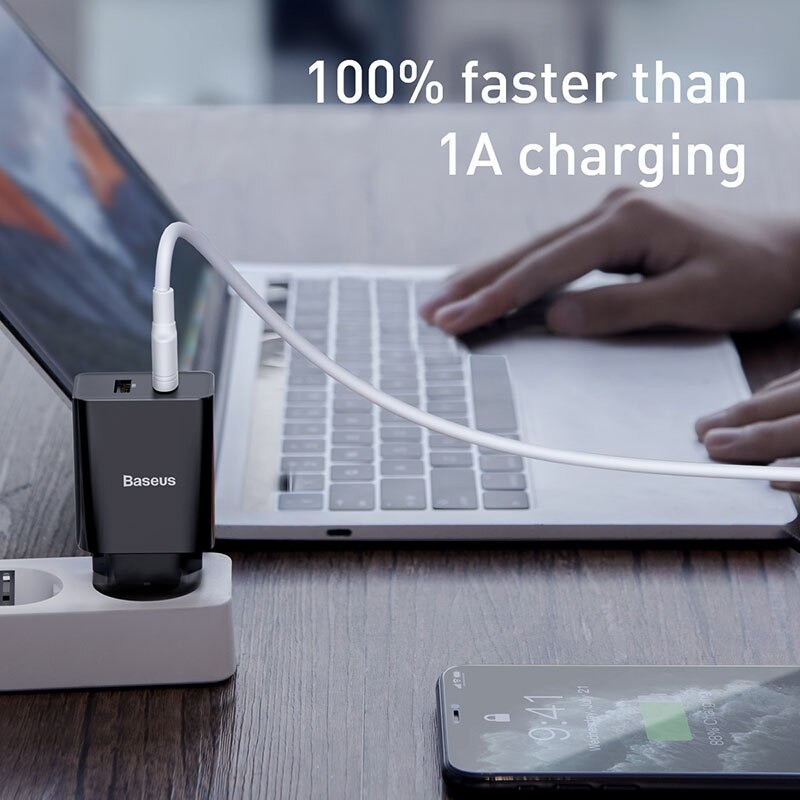 Bộ sạc 2 cổng USB Baseus Speed mini Dual U Travel Charger 10.5W (2 cổng USB, 10.5W, 2.1A Max)