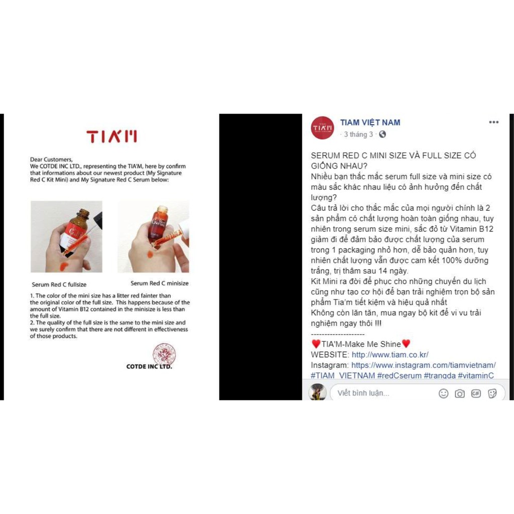 Set Mini dưỡng trắng Tiam My Signature Red C Mini set | BigBuy360 - bigbuy360.vn