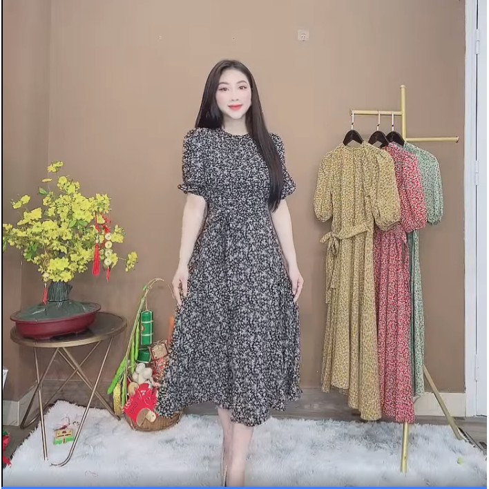 [Mã SKAMA06 giảm 8% tối đa 50K đơn 250K] Monoco- Váy hoa xếp ly ngực- 8329 | BigBuy360 - bigbuy360.vn