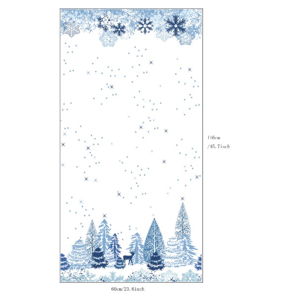 Decal Dán Kính Cao Cấp - Rừng Núi Tuyết Băng Gía ( 60x116cm )