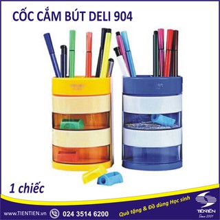 Cốc đựng bút Deli 904 – nhiều ngăn đựng dược nhiều đồ dung văn phòng - VPP Tiên Tiến