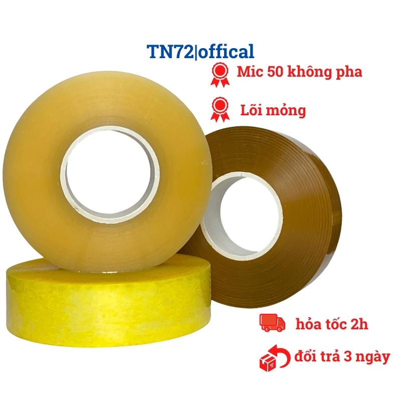 Băng Dính/ Băng Keo Trong, Đục 1kg siêu dai, không đứt, lõi mỏng (hàng chuẩn mic 50, không pha)