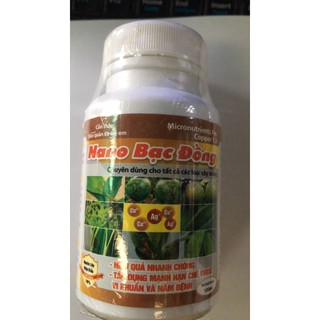 Phân bón lá Nano bạc Đồng diệt nấm vi khuẩn trên cây trồng lọ 100ml