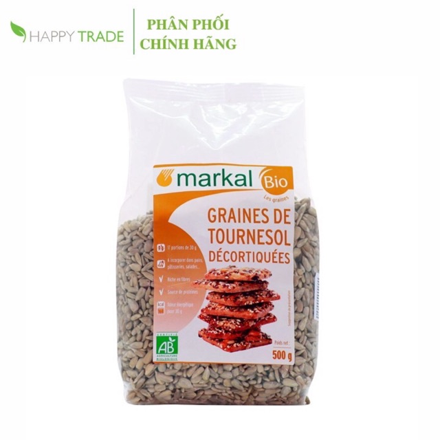 Hạt hướng dương tách vỏ hữu cơ Markal 500g