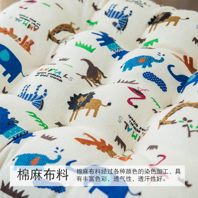 Đệm lót ghế ngồi bằng cotton lanh mềm mại dày dặn tiện dụng cho học sinh/ văn phòng