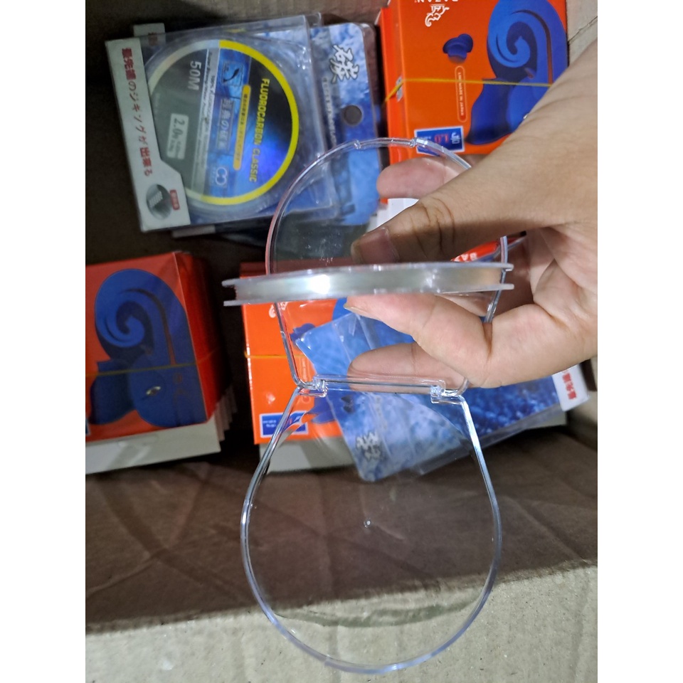 Dây câu Fluorocarbon 50m trắng làm thẻo câu đài, câu đơn