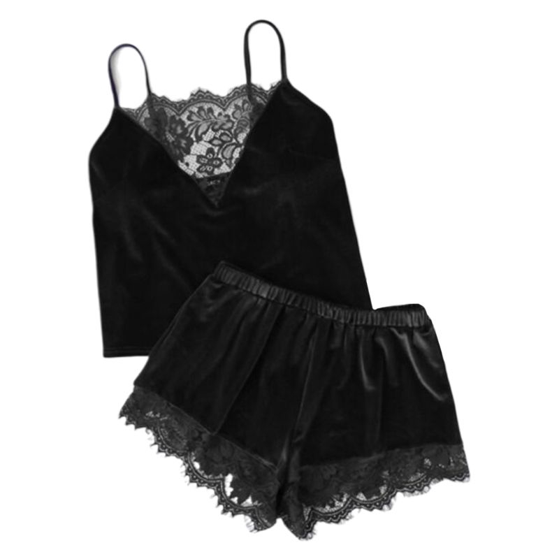 Bộ Đồ Ngủ Nhung Gợi Cảm Cho Nữ