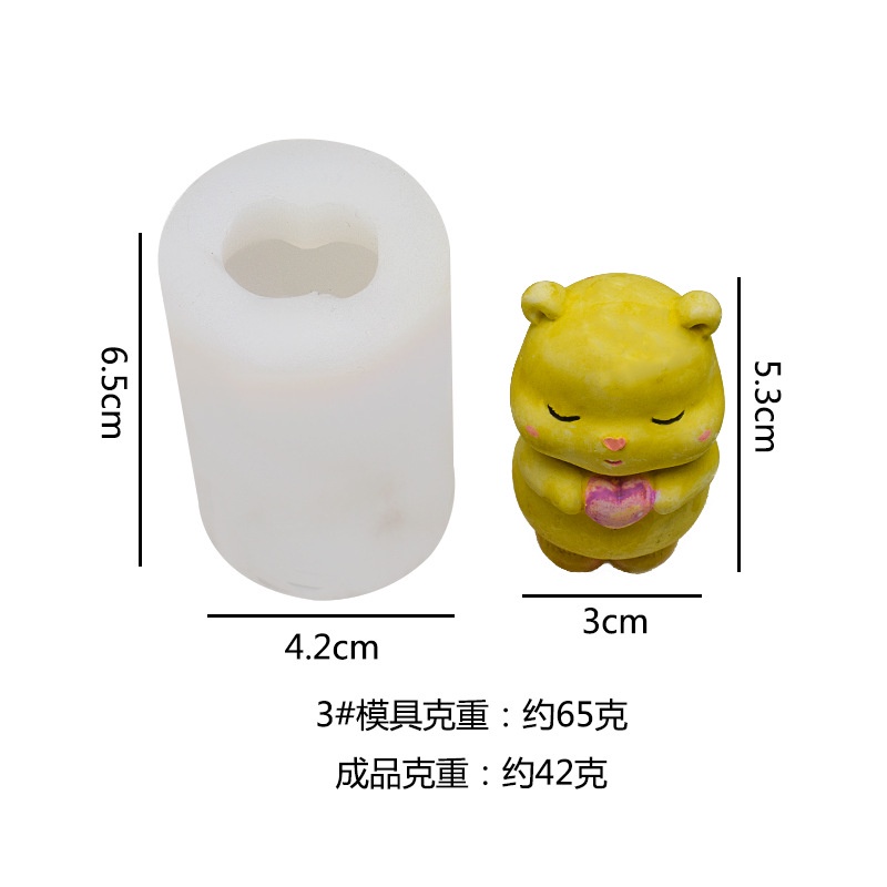 Khuôn Silicone Làm Bánh Hình Gấu Đáng Yêu
