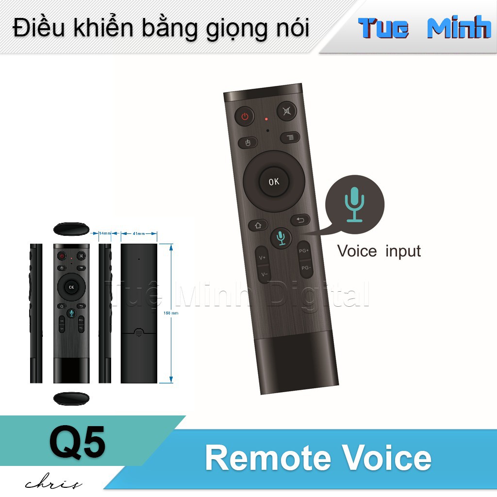 Điều khiển Chuột bay tìm kiếm giọng nói Air Mouse Remote Voice G20