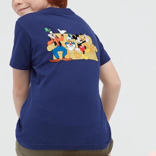 Uniqlo Children's Clothing Boys and Girls Children Parents-Children Mickey Mickey Print T-shirt Miqi Ut Summer 440182