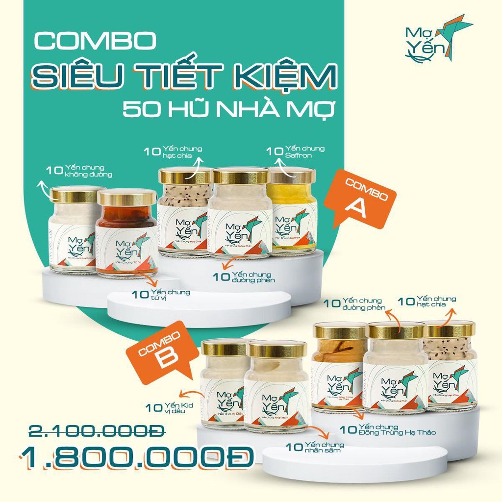 Yến Thị 50 hủ Giá siêu tiết kiệm 12gr Yến Tươi - Yến Khánh Hòa Nguyên Chất Chưng Sẵn Hũ 70ml