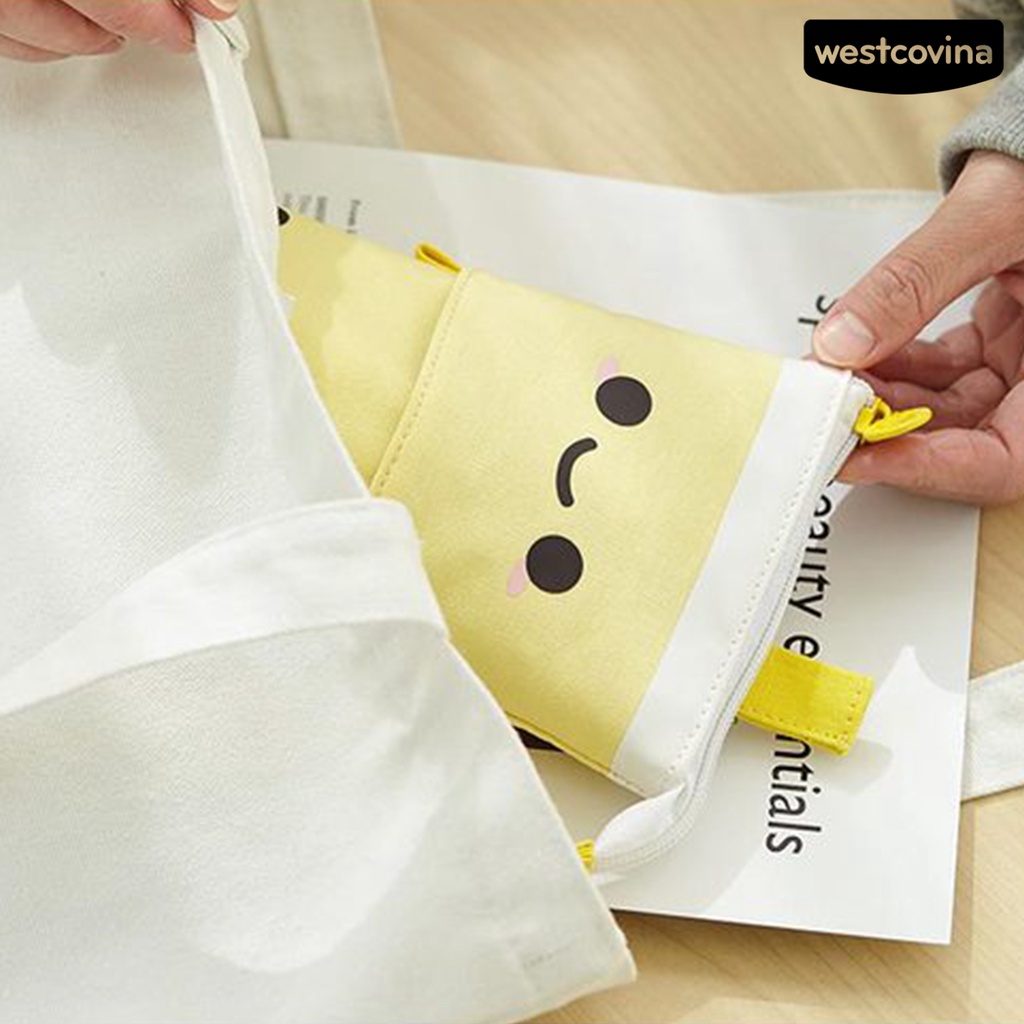 [Hot]✍Túi Đựng Bút Bằng Vải Canvas Họa Tiết Hoạt Hình Tiện Dụng Cho Gia Đình