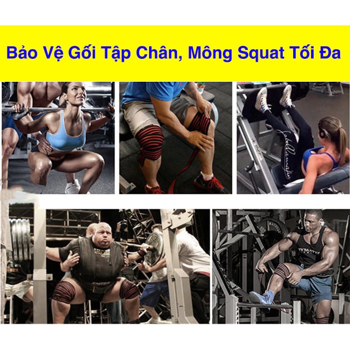 Băng Quấn Đầu Gối Aolikes Knee Wraps Dùng Trong Thể Thao, GYM(1 Đôi)