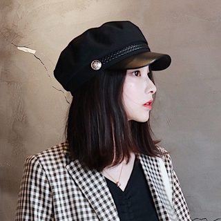 Mũ beret da pu