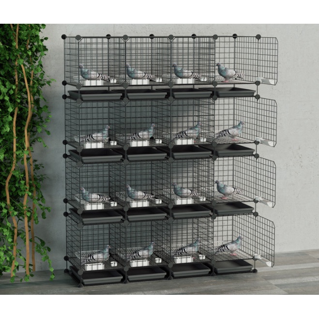 Chuồng quây chim bồ câu dễ lắp ráp nhiều size 2 màu đen và trắng