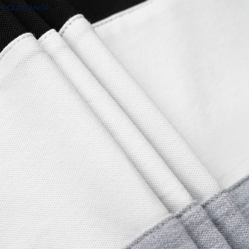 Áo Polo nam phối CARLO vải cá sấu cotton CVC, nam tính, thanh lịch, sang trọng - POLOMANOR