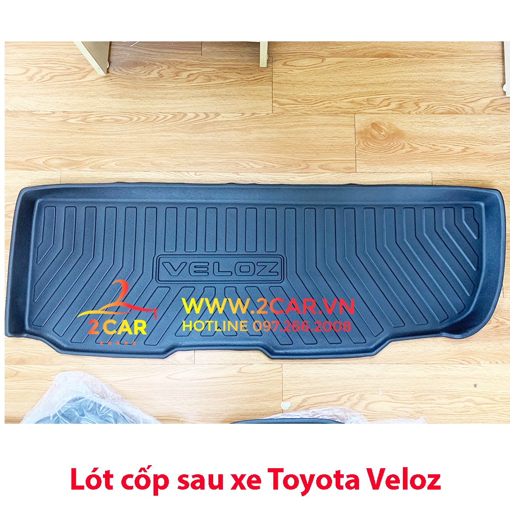 Lót cốp sau xe Toyota Veloz 2022 2023 chất liệu nhựa dẻo, không mùi, không thấm nước
