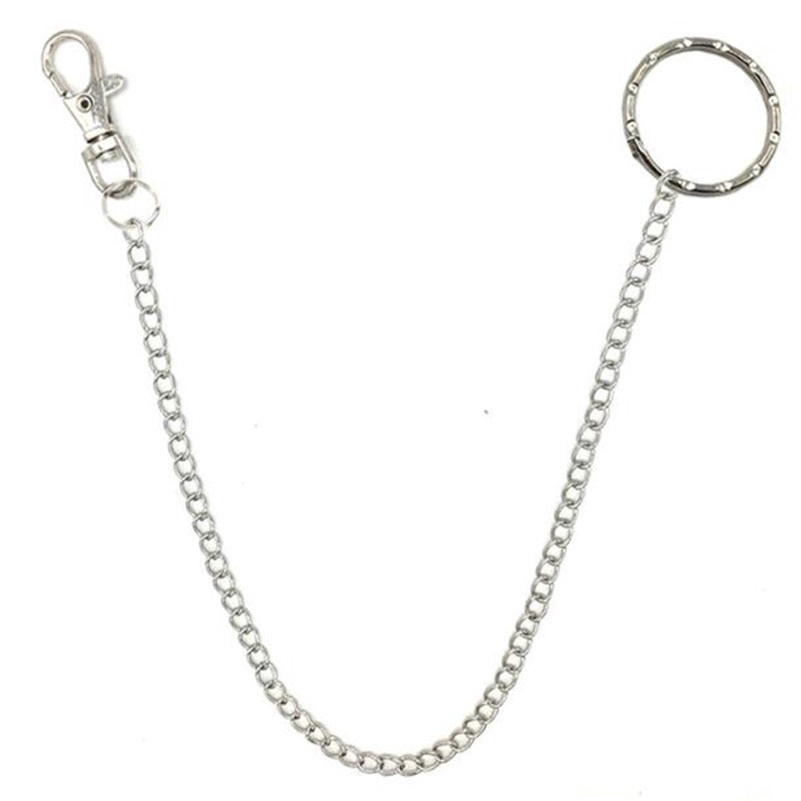 Móc khóa kim loại dạng quần jeans phong cách Rock