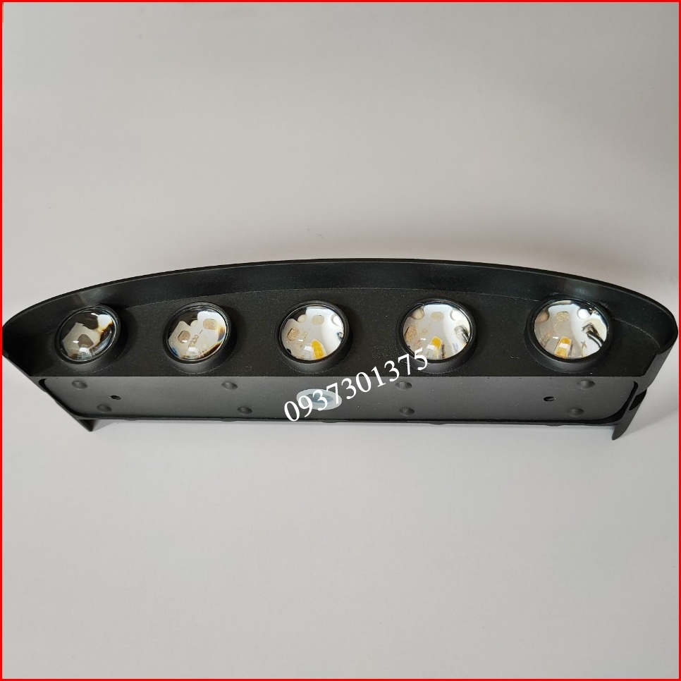 Đèn Led Hắt Tường Chiếu Sáng 2 Đầu 10 Tia ánh Sáng Vàng_Thân Đèn Hợp Kim Nhôm,Nguồn Đúc Chống Nước,Bảo Hành 2 Nam