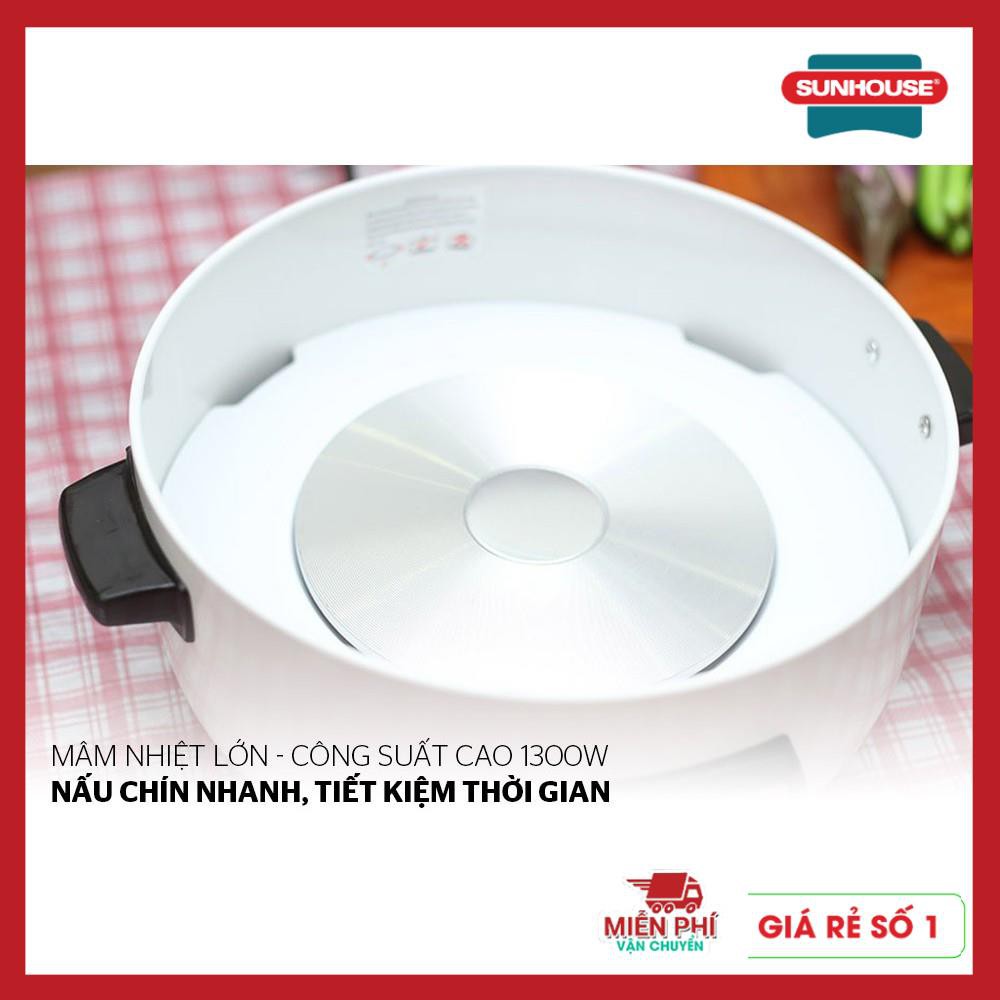 Nồi lẩu điện Sunhouse SHD4521, Nồi lẩu Sunhouse SHD4521 làm nóng nhanh, tỏa nhiệt cao cấp.