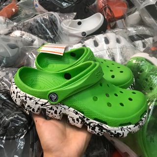 Tặng 10 sticker  Dép cá sấu đế pha sơn