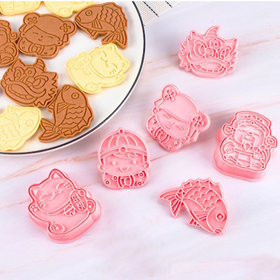 Khuôn nhấn cookie 3D hình gấu, khuôn bánh quy nhiều hình dễ thương