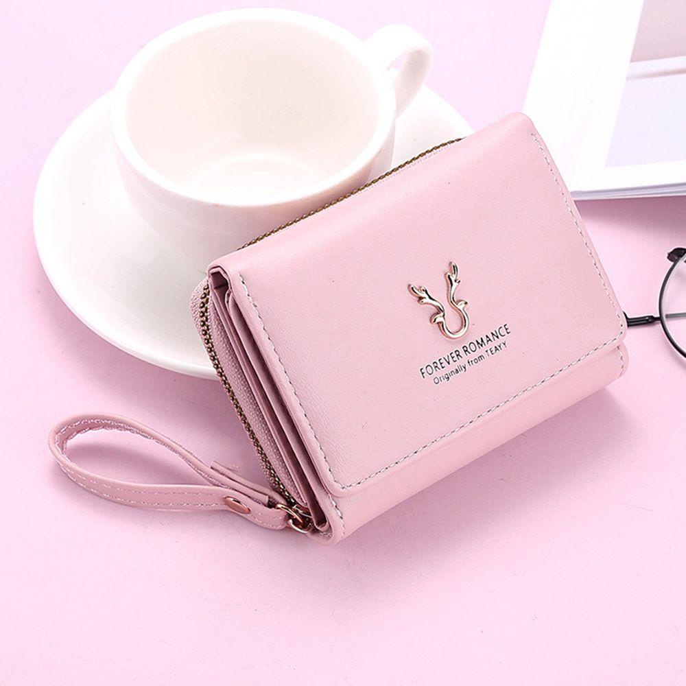 EBINLANDS Ví Ngắn Đựng Tiền Xu Phối Khóa Kéo Thời Trang