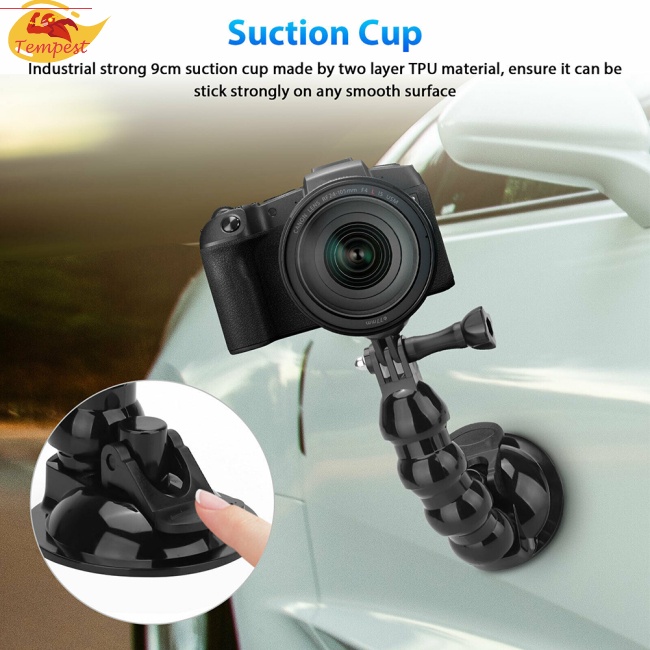 Giá Đỡ Điện Thoại/Máy Ảnh Gopro Action Có Giác Hút Điều Chỉnh Góc Gắn Xe Hơi
