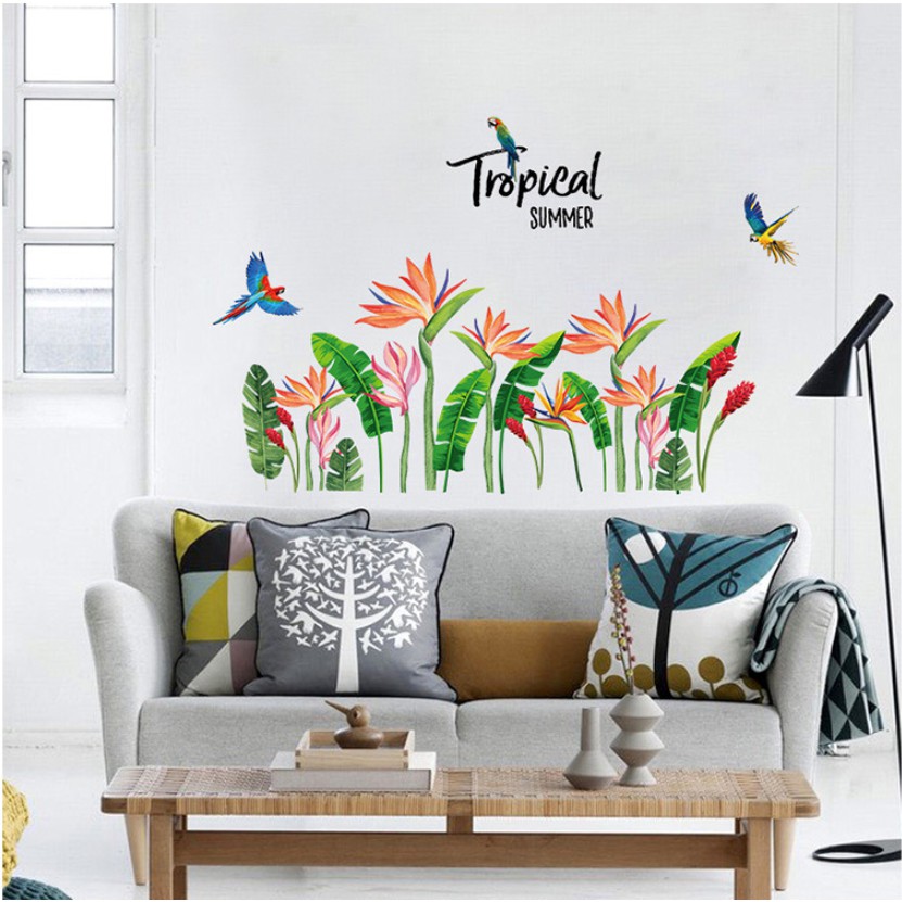 Decal dán tường - Hoa Cam dài Chi Thiên Điểu