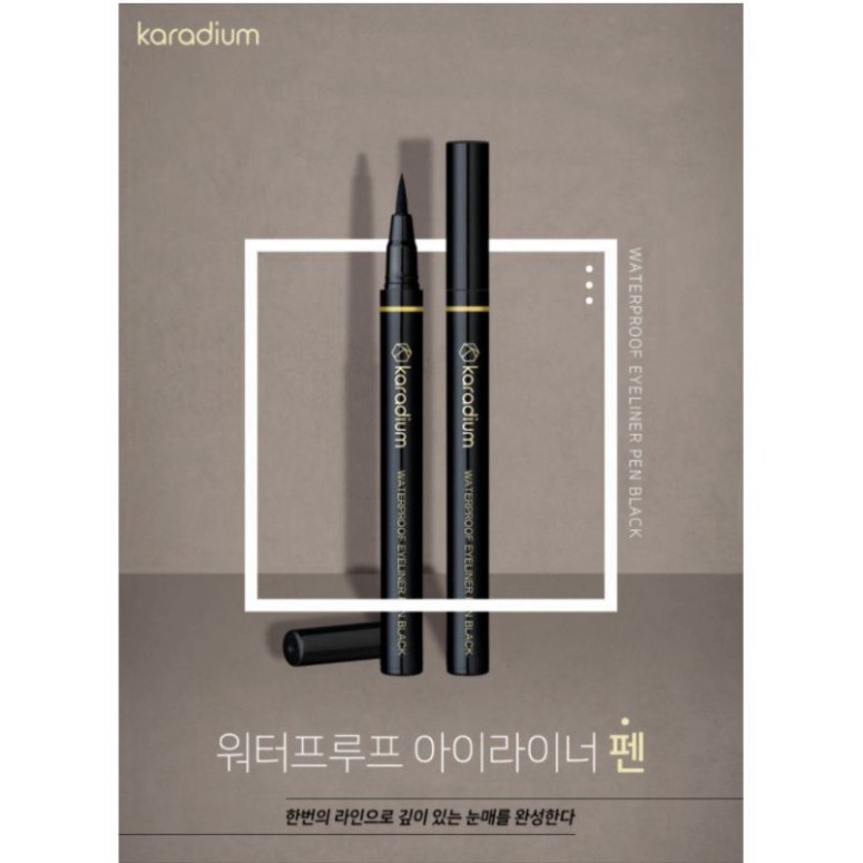 Bút Kẻ Mắt Nước Sắc Nét, Không Trôi Karadium Waterproof Eyeliner Pen #Black B0