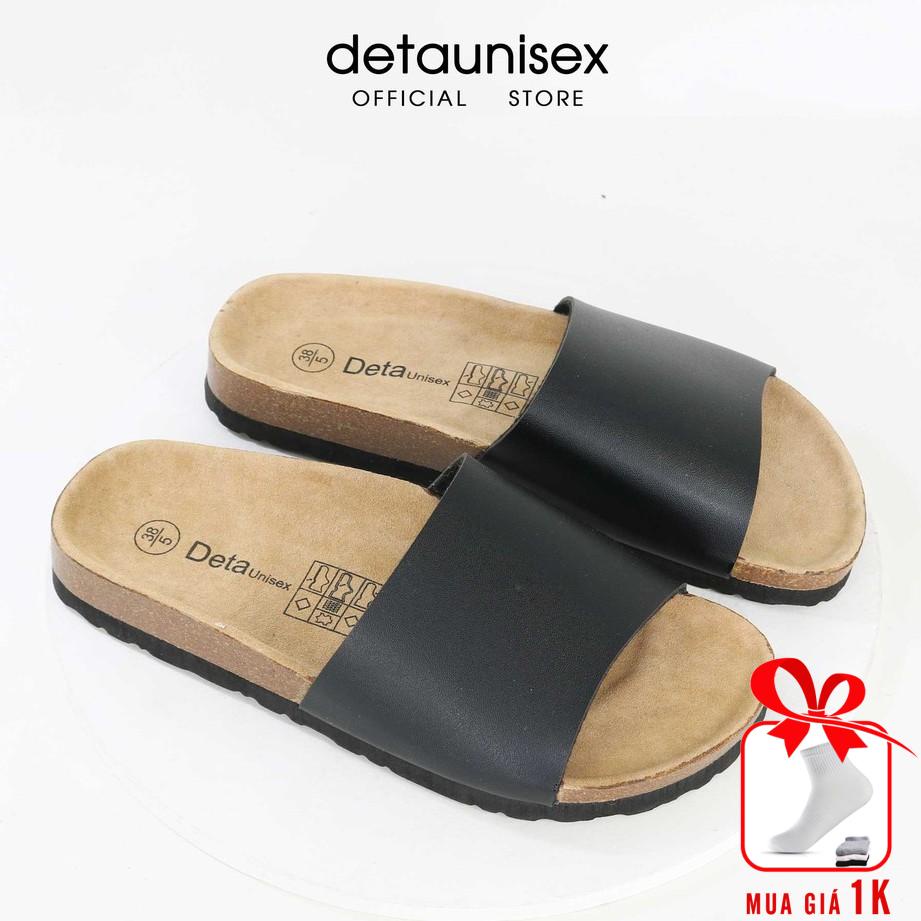 Dép Birken đế trấu bảng ngang chất liệu đế trấu Detaunisex - DETA12