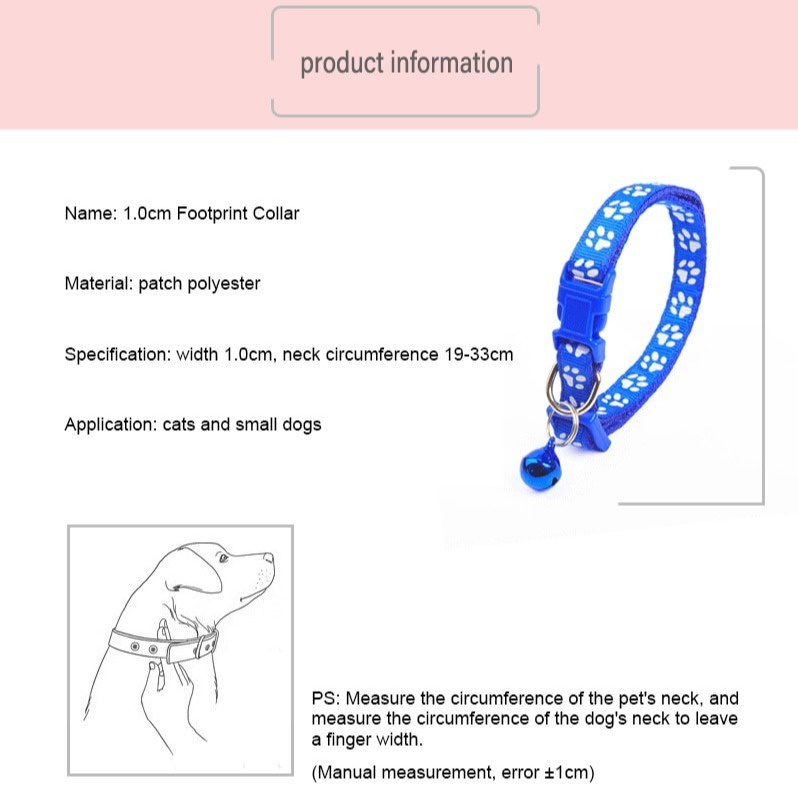 Vòng Cổ HìNh DấU Chân Dễ Thương Cho Thú Cưng