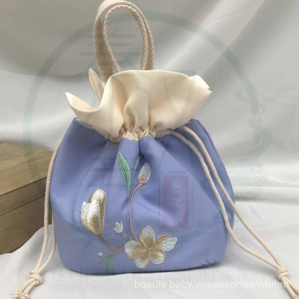 Hàng Mới]Túi xách nhỏ thêu họa tiết Luo Zhi's chính hãng Trung Hoa cổ điển kèm túi nhỏ